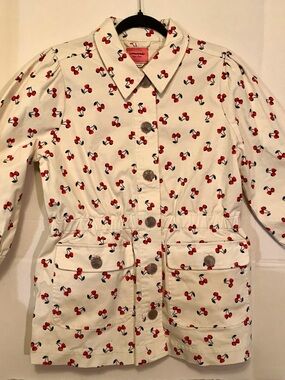 Kate Spade Cherry Toss Jacket Sz Med NWOT 19” PTP